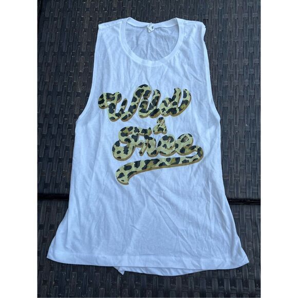 Wild and Free leopard print tank‎ top EUC small - Picture 1 of 3